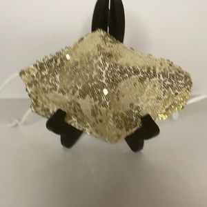 Gold sequin face mask